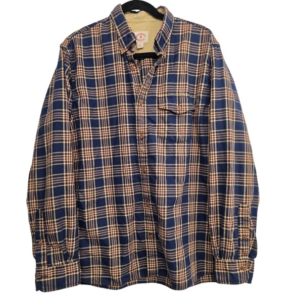 Brooks Brothers Red Fleece Plaid Shirt Mens XL Button Down Long Sleeve - Picture 1 of 5